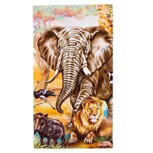 New African Safari Bath Beach Pool Gift Towel Elephant Lion Jungle Africa Sahara